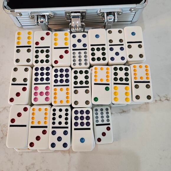 Double 12 Dominoes Set and Case - Picture 2 of 7